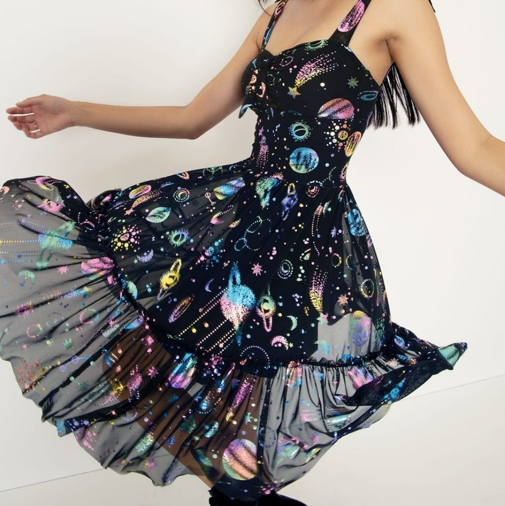 Blackmilk Rainbow Universe Sweet Tie Short Dress